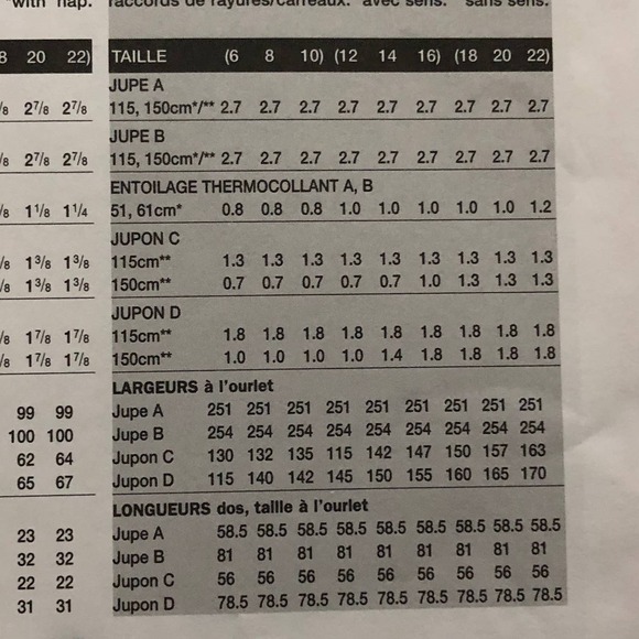 Vogue Pattern 7689 swing midi maxi skirt sz 12 - Picture 8 of 8